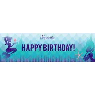 Mermaids Under the Sea Birthday Banner