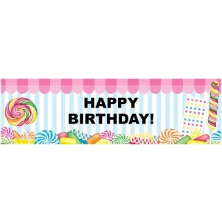 Candy Shoppe Birthday Banner