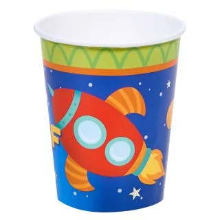 Rocket To Space Party Supplies 8 Pack Paper Cups