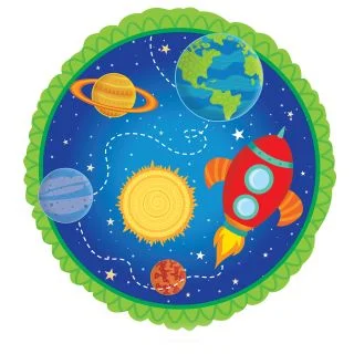 Rocket to Space Theme Foil Balloon