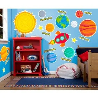 Rocket to Space Giant Wall Decal