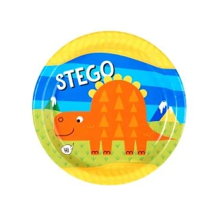 T-Rex Dinosaur Party Supplies 8 Pack Dessert Plates