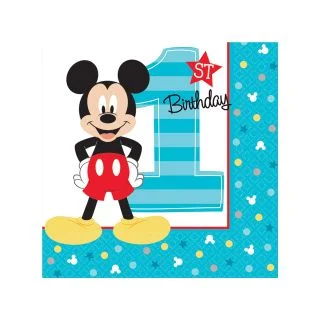 Mickey's Fun To Be One Beverage Napkins (16 Count)
