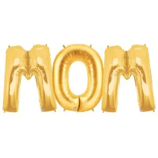 Jumbo Gold Foil Balloons-MOM