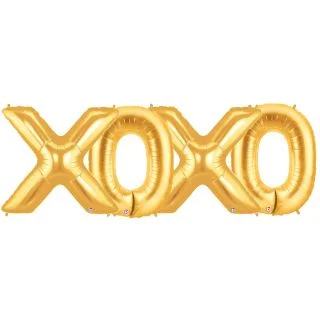 Jumbo Gold Foil Balloons-XOXO