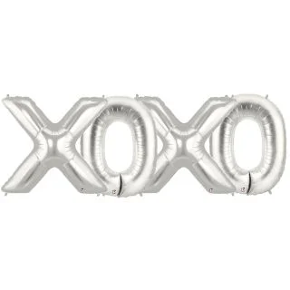 Jumbo Silver Foil Balloons-XOXO