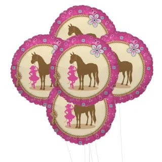 Western Cowgirl Party 5pc Foil Balloon Kit