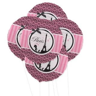 Paris Damask 5pc Foil Balloon Kit