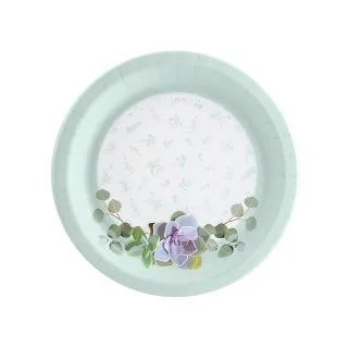 Floral Succulents Dessert Plate (8)