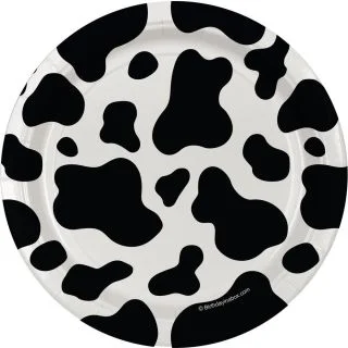 Cow Print 9" Plate (8)