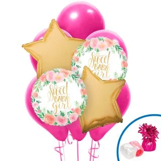 Floral Baby Girl Balloon Bouquet