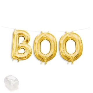 Air-Fillable 13" Gold Letter Balloon Kit "BOO"
