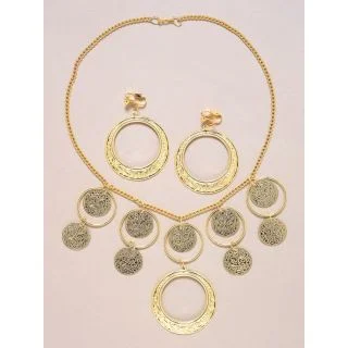 Goldstone Earrings and Necklace Set