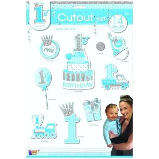 1st Birthday Blue Cutout Set (14)