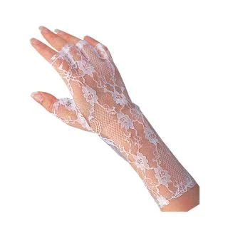 White Lace Gloves