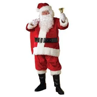 Adult Xxl Regency Plush Santa Suit