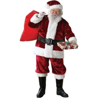 Crimson Regency Plush Santa Suit Costume