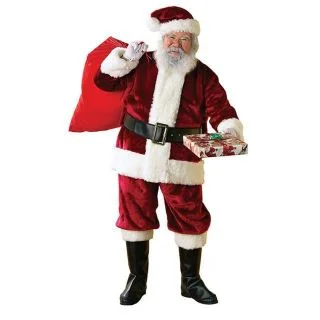 Crimson Regency Plush Santa Suit Costume
