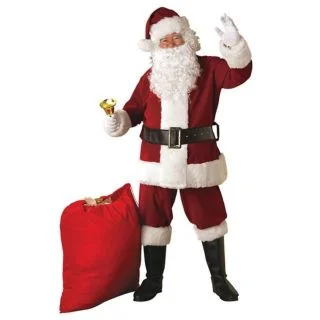 Crimson Regal Plush Santa Suit Costume