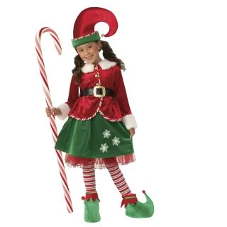 Candy Cane Elf Girl Costume Kit