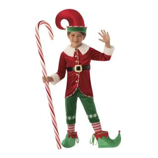 Candy Cane Elf Boy Costume Kit