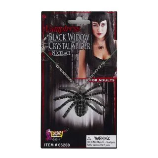 Black Widow Sparkle Necklace