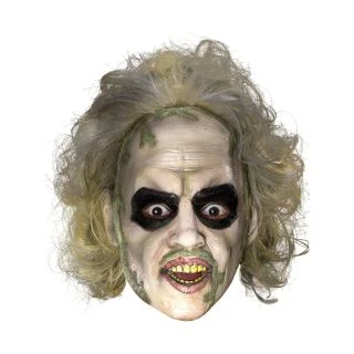 Beetlejuice Vinyl Mask with Hair (One Size)