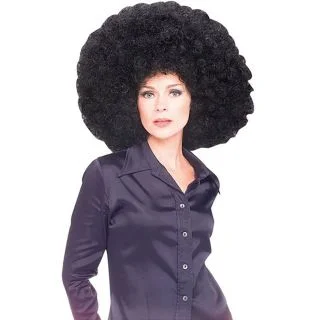 70s Black Afro Wig for Adults
