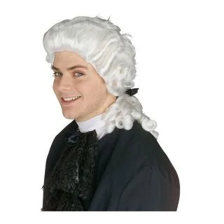 Men's White Colonial Wig