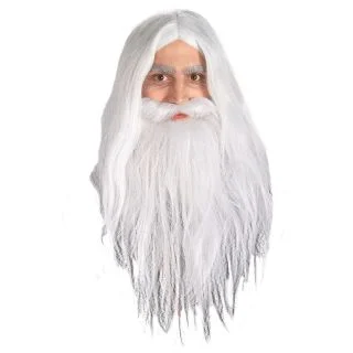 Lord of the Rings Gandalf Beard and Wig Set for Adults