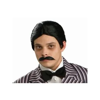 Adult Deluxe Gomez Addams Wig and Moustache Set