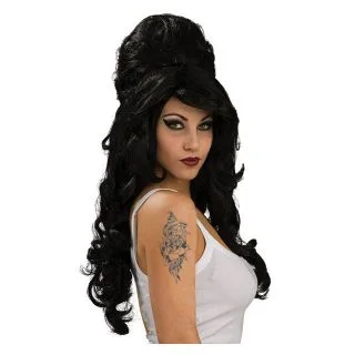 Adult Rehab Chanteuse Black Wig