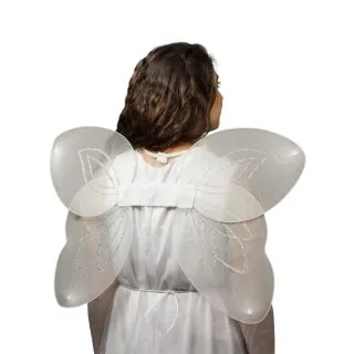 Silver White Angel Wings