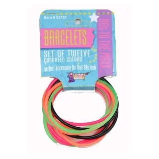 Twelve Multicolored Bracelet 80s Set