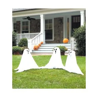 Group of Spooky Ghost Lawn Props