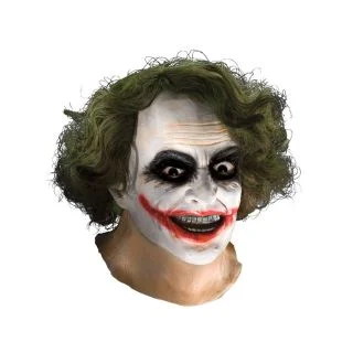 Batman Dark Knight Adult Joker Latex Mask with Hair