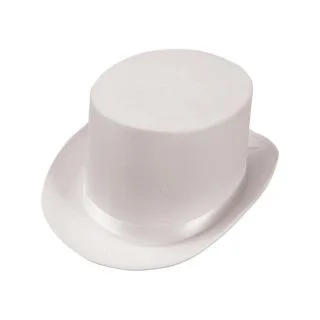 Satin (White) Adult Top Hat