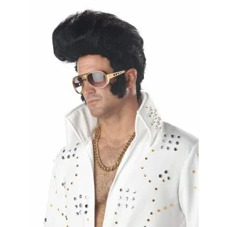 Black Rock N' Roll Wig Adult