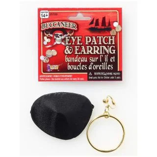 Earring and Eye Patch Pirate Set