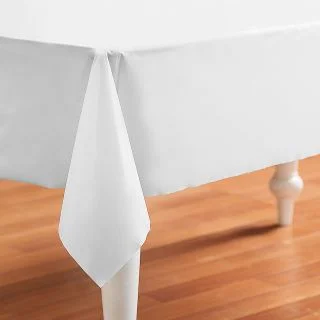 Bright White (White) Plastic Tablecover