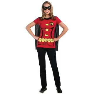 Robin (Female) T-Shirt Adult Costume Kit