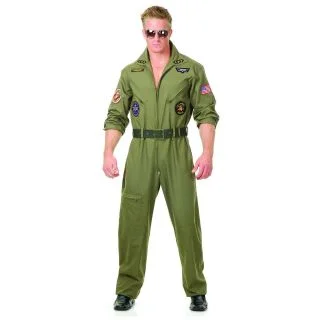 Mens Top Gun Flight Suit Costume