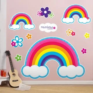 Rainbow Wishes Giant Wall Decals