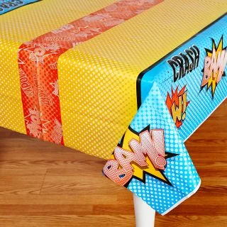 Superhero Comics Plastic Tablecover