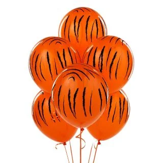 Jungle Tiger Stripes Latex Balloons