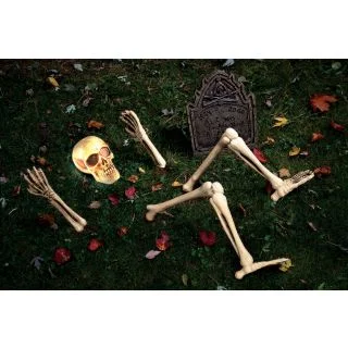 Skeleton Ground Prop with Lite Up Eyes
