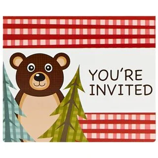 Let's Go Camping Invitations