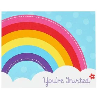 Rainbow Wishes Invitations