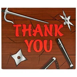 Ninja Warrior Party Thank-You Notes