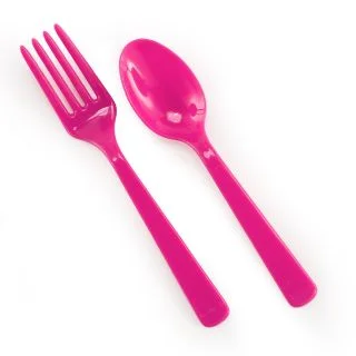 Forks Spoons - Hot Pink